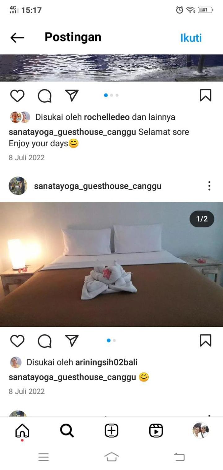 Sanata Yoga Guesthouse Canggu Eksteriør bilde